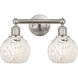 Edison White Mouchette 2 Light 15.00 inch Bathroom Vanity Light