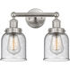 Bell 2 Light 15.5 inch Brushed Satin Nickel Bath Vanity Light Wall Light
