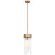Kellan 3 Light 7 inch Aged Gold Brass Pendant Ceiling Light