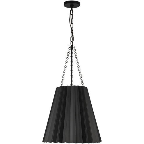Alora Mood Plisse 1 Light 16 inch Matte Black Pendant Ceiling Light