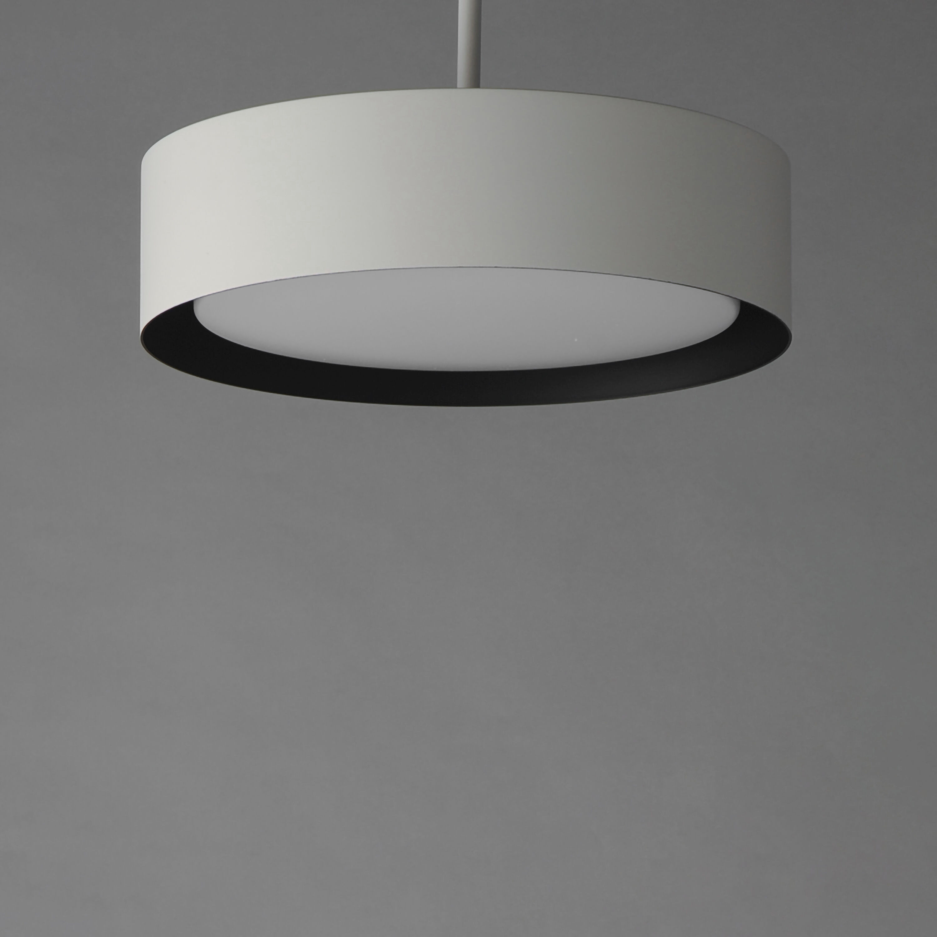 Echo LED 13 inch White and Black Single Pendant Ceiling Light in White/Black