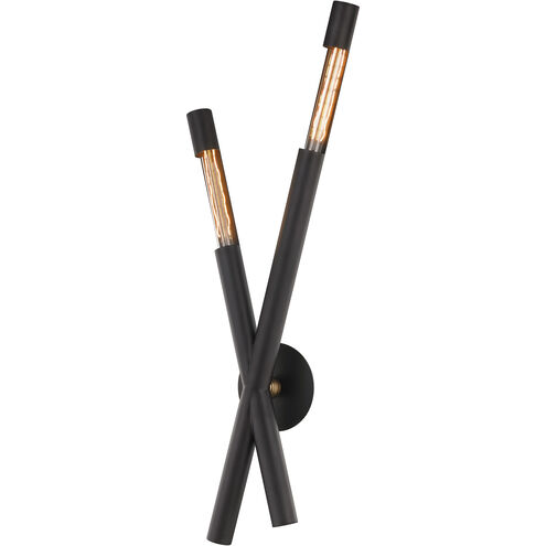 Hendrix 2 Light 14 inch Chemical Bronze Wall Sconce Wall Light