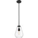 Ayra 1 Light 8 inch Matte Black Pendant Ceiling Light