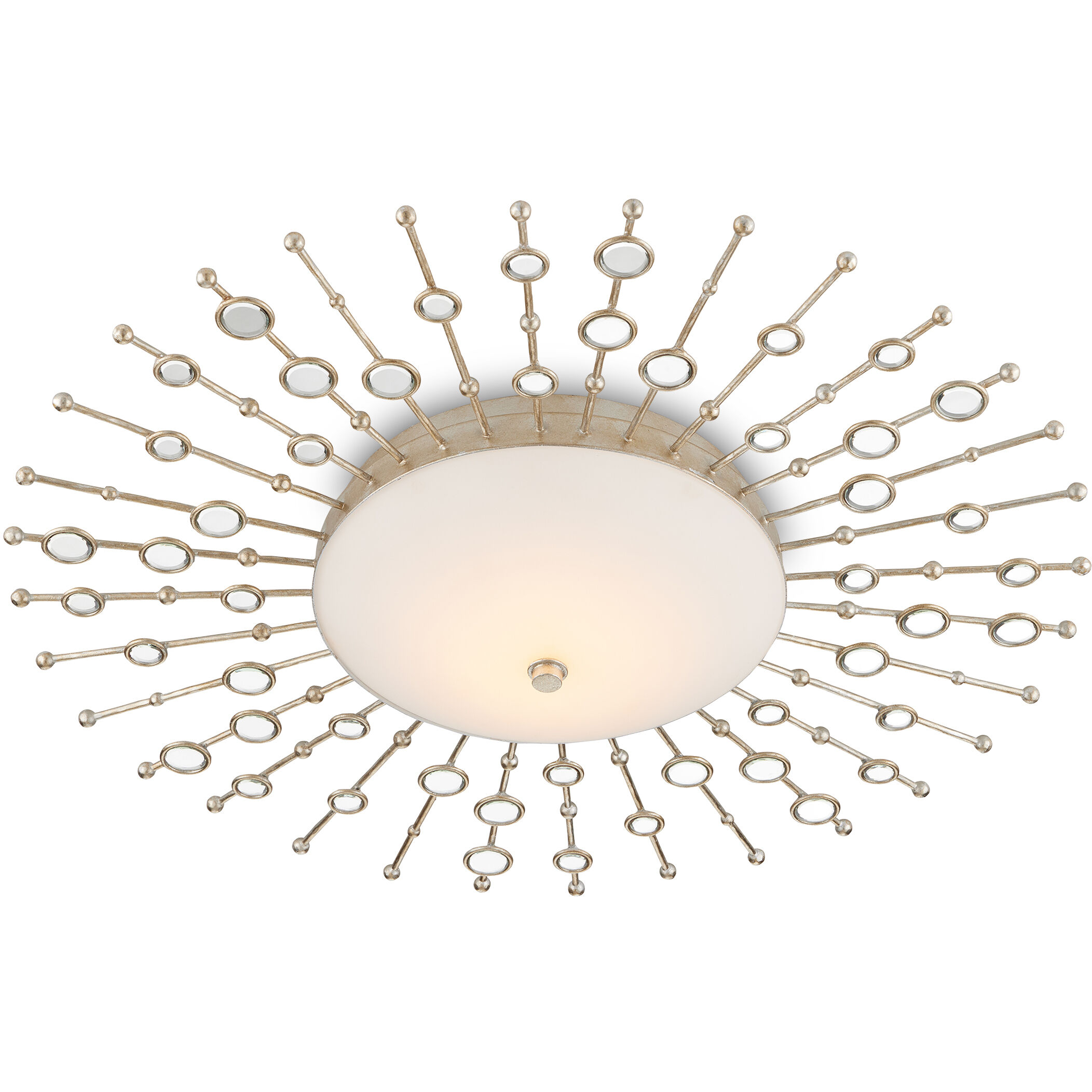Planisphere 1 Light 28 inch Silver Leaf Flush Mount Ceiling Light