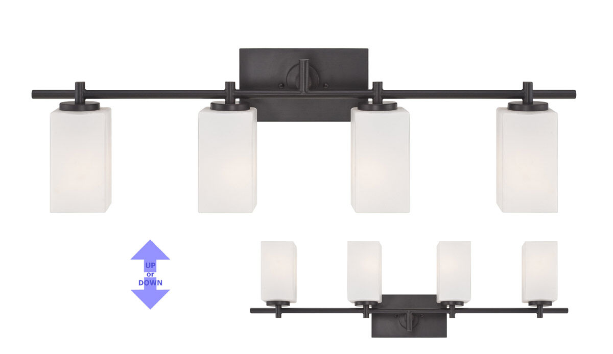 Dakota 4 Light 32 inch Biscayne Bronze Bath Bar Wall Light