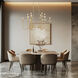 Allistair Linear Chandelier Ceiling Light in Modern Gold