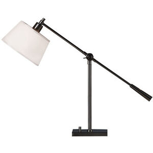 Real Simple 16 inch 100 watt Gunmetal Powder Coat Table Lamp Portable Light in Snowflake