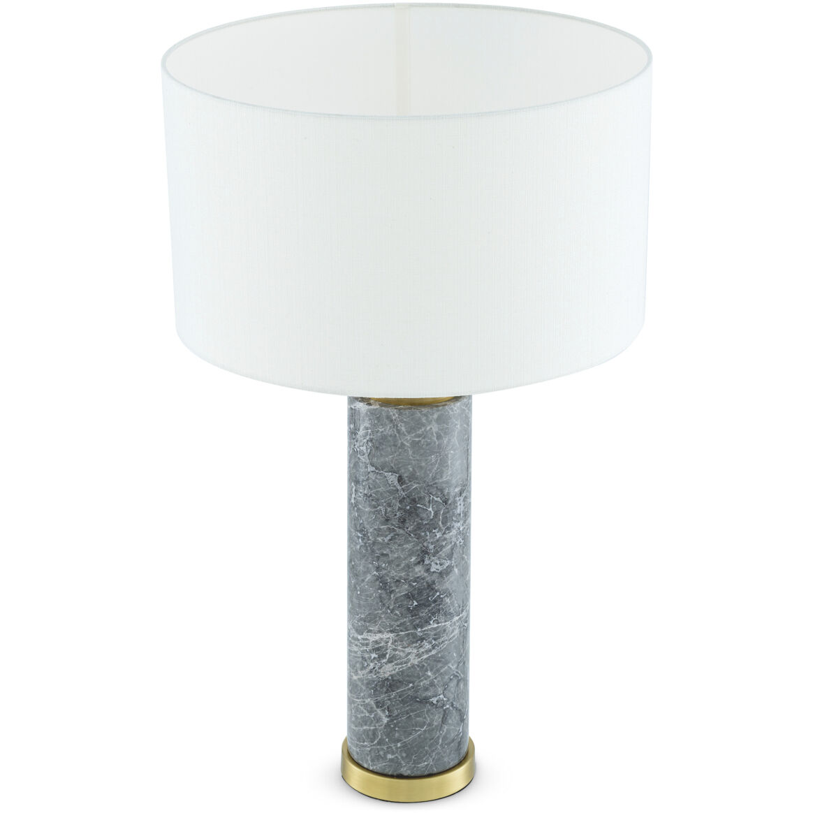 Lxry 29.53 inch 40 watt Grey Marble with Antique Brass Table Lamp Portable Light