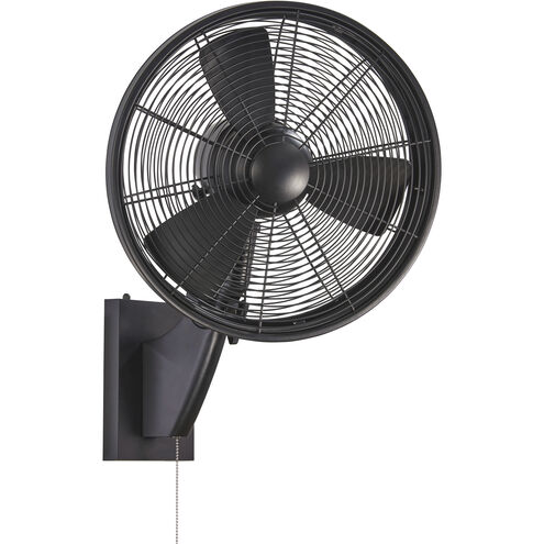 Anywhere 15 inch Matte Black with Black Blades Outdoor Oscillating Fan