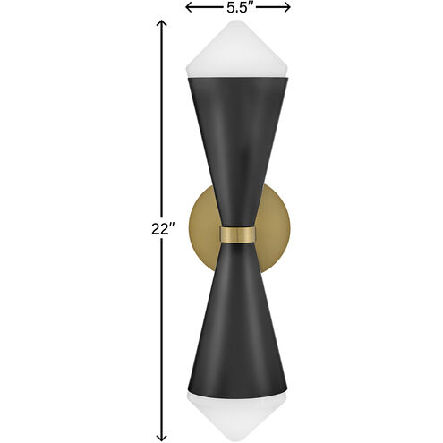 Betty LED 5.5 inch Black Sconce Wall Light