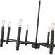 Skyva 8 Light 30.25 inch Matte Black Chandelier Ceiling Light