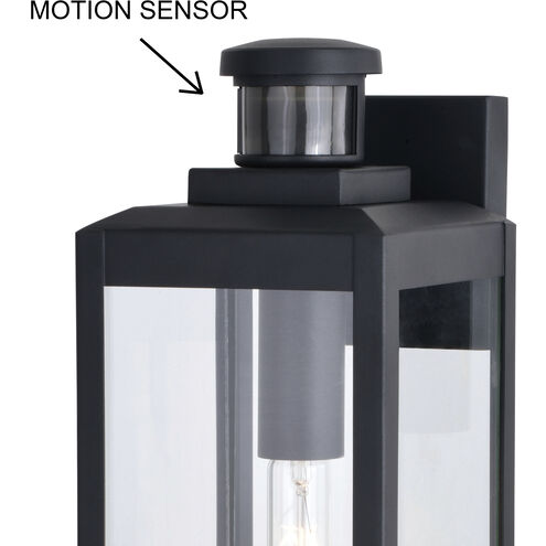 Kinzie Textured Black Outdoor Motion Sensor