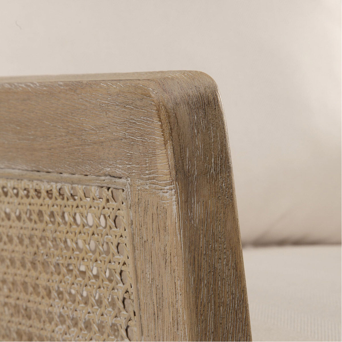 Encore Bleached Hardwood and Off-White Armchair