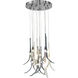Featherly 13 Light 20 inch Brushed Nickel Pan Pendant Ceiling Light