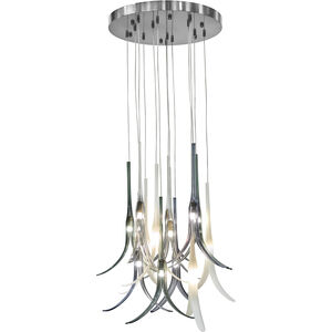 Featherly 13 Light 20 inch Brushed Nickel Pan Pendant Ceiling Light