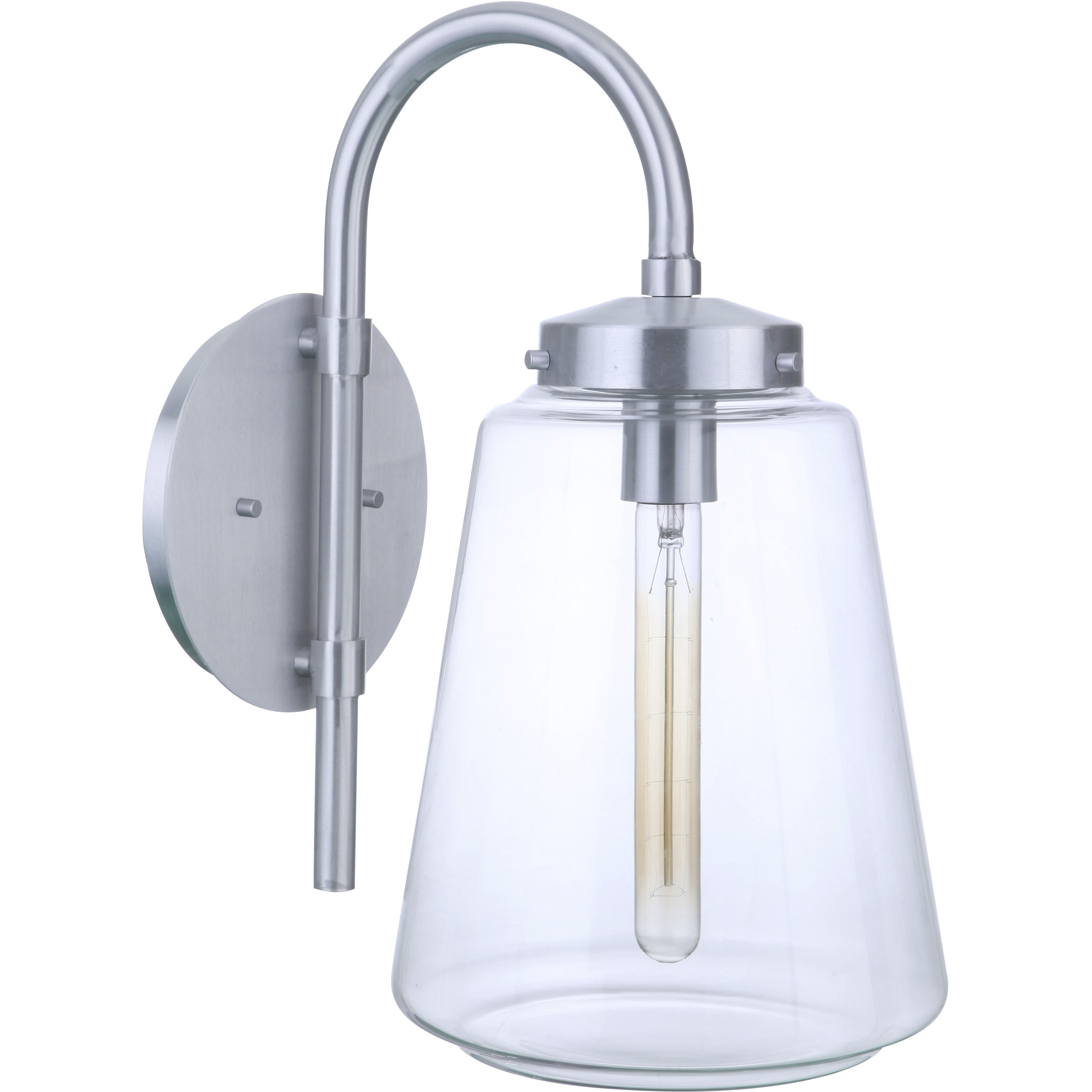 Laclede Outdoor Wall Mount in Satin Aluminum, Large