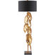 Irvin 57 inch 150.00 watt Vintage Gold Floor Lamp Portable Light