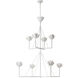 Julie Neill Alberto 8 Light 49 inch Plaster White Two Tier Chandelier Ceiling Light, Large