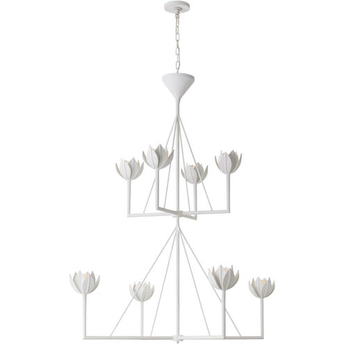 Julie Neill Alberto 8 Light 49 inch Plaster White Two Tier Chandelier Ceiling Light, Large