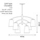 Headington 6 Light 40 inch Coal Chandelier Ceiling Light