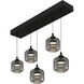 Lenora 5 Light 38.5 inch Matte Black Island Light Ceiling Light