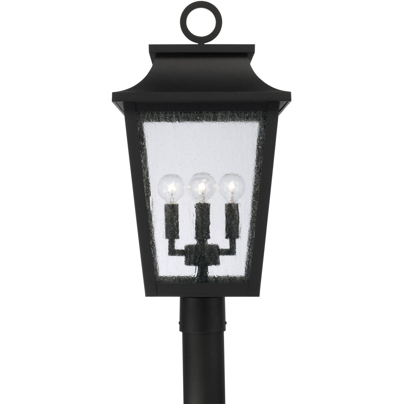Chandler 4 Light 23.75 inch Black Outdoor Post Lantern