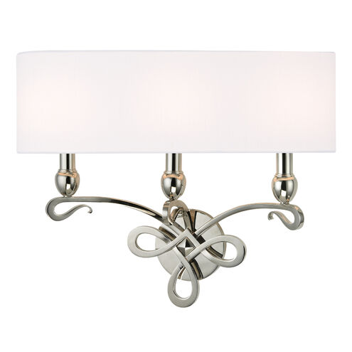 Pawling 3 Light 20 inch Polished Nickel Wall Sconce Wall Light