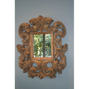 Rococo 35 X 32 inch Brown Wall Mirror