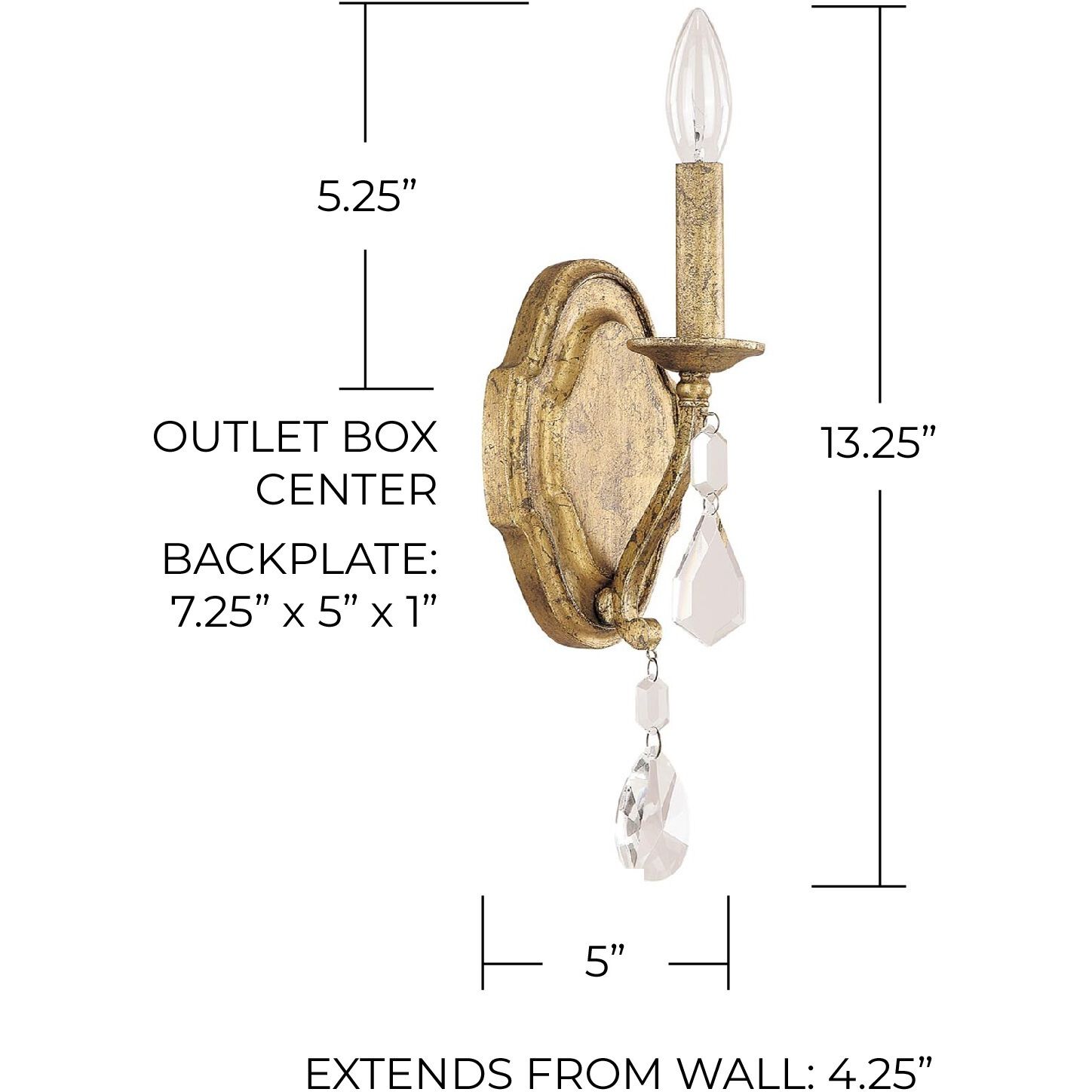 Blakely 1 Light 5 inch Antique Gold Sconce Wall Light in Included