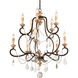 Bordeaux 10 Light 32.25 inch Parisian Bronze/Distressed Gold Leaf Chandelier Ceiling Light