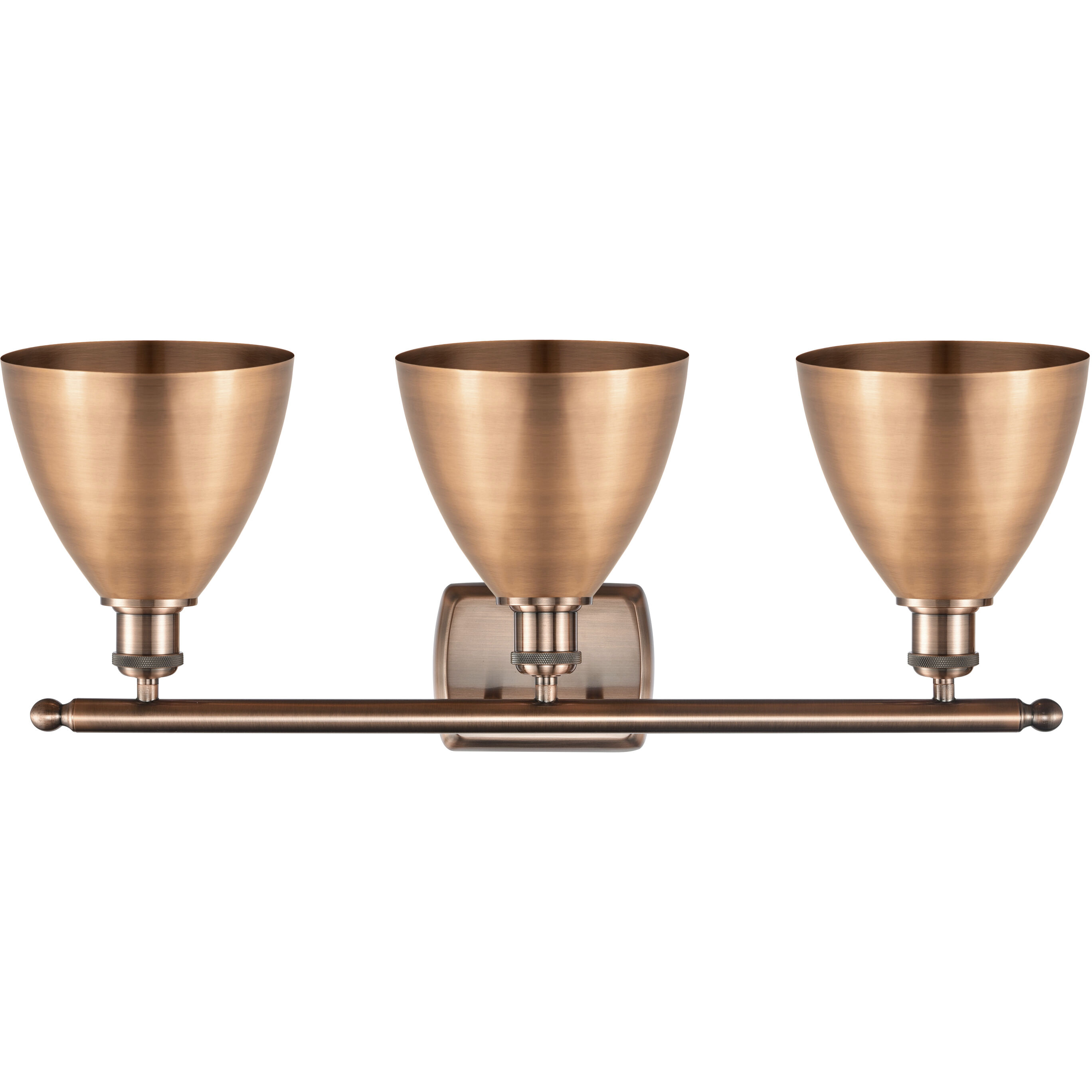 Ballston Dome 3 Light 28 inch Antique Copper Bath Vanity Light Wall Light
