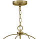 Tate 4 Light 12 inch Black with Lacquered Brass Pendant Ceiling Light