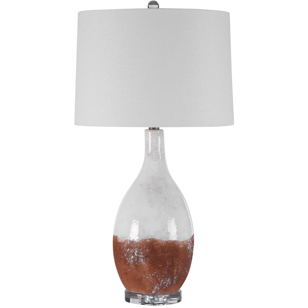 Durango 29 inch 150 watt Rust White Table Lamp Portable Light