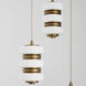 Favo 20.5 inch Brushed Brass Pendant Ceiling Light