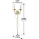 Westchester County 2 Light 11 inch Farm House White/Gilded G Wall Sconce Wall Light in Farmhouse White