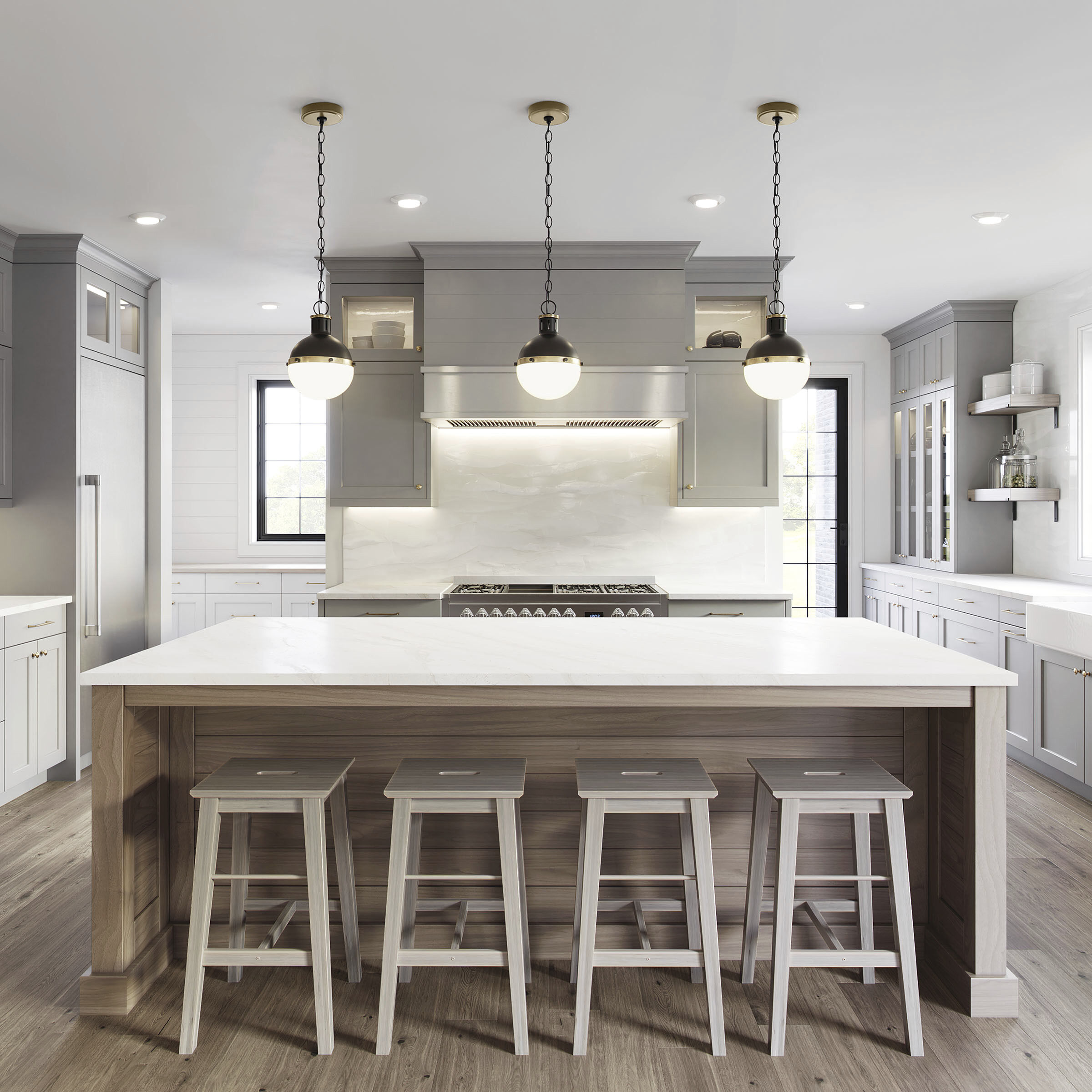 TOB by Thomas O'Brien Hanks Pendant Ceiling Light in Midnight Black