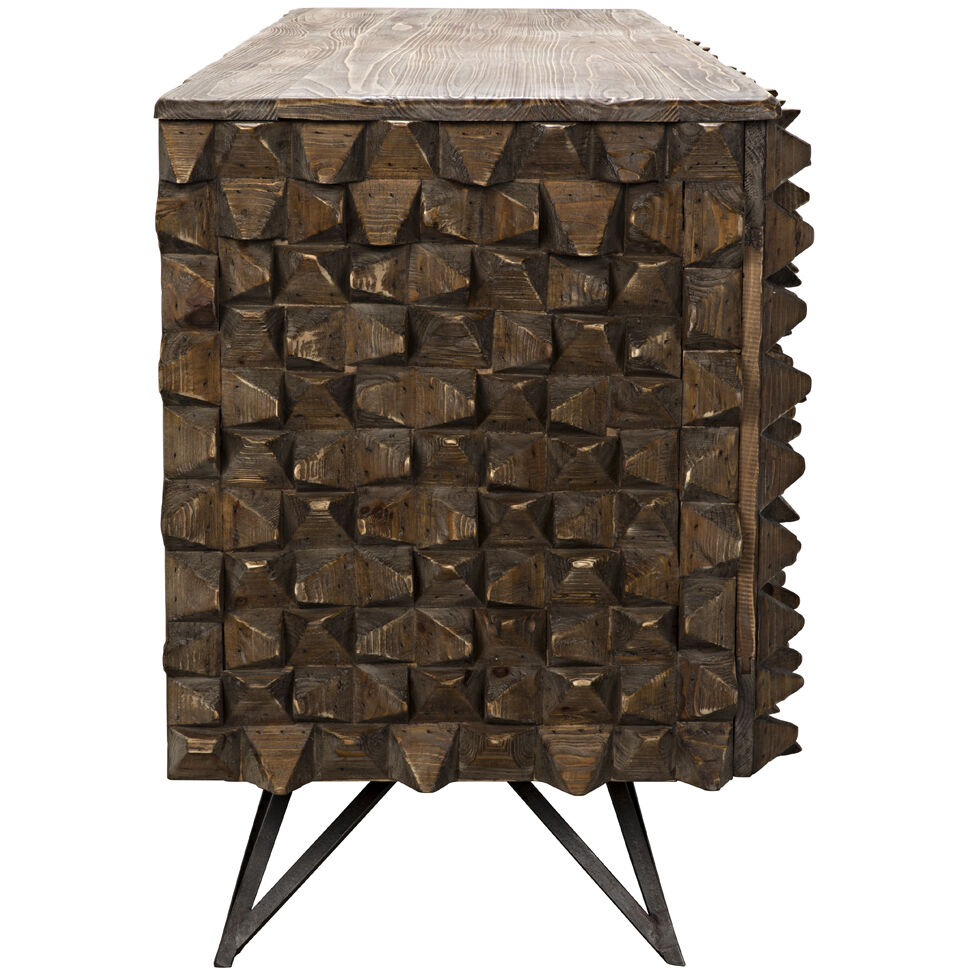 New York 87 X 23 inch Old Wood Sideboard