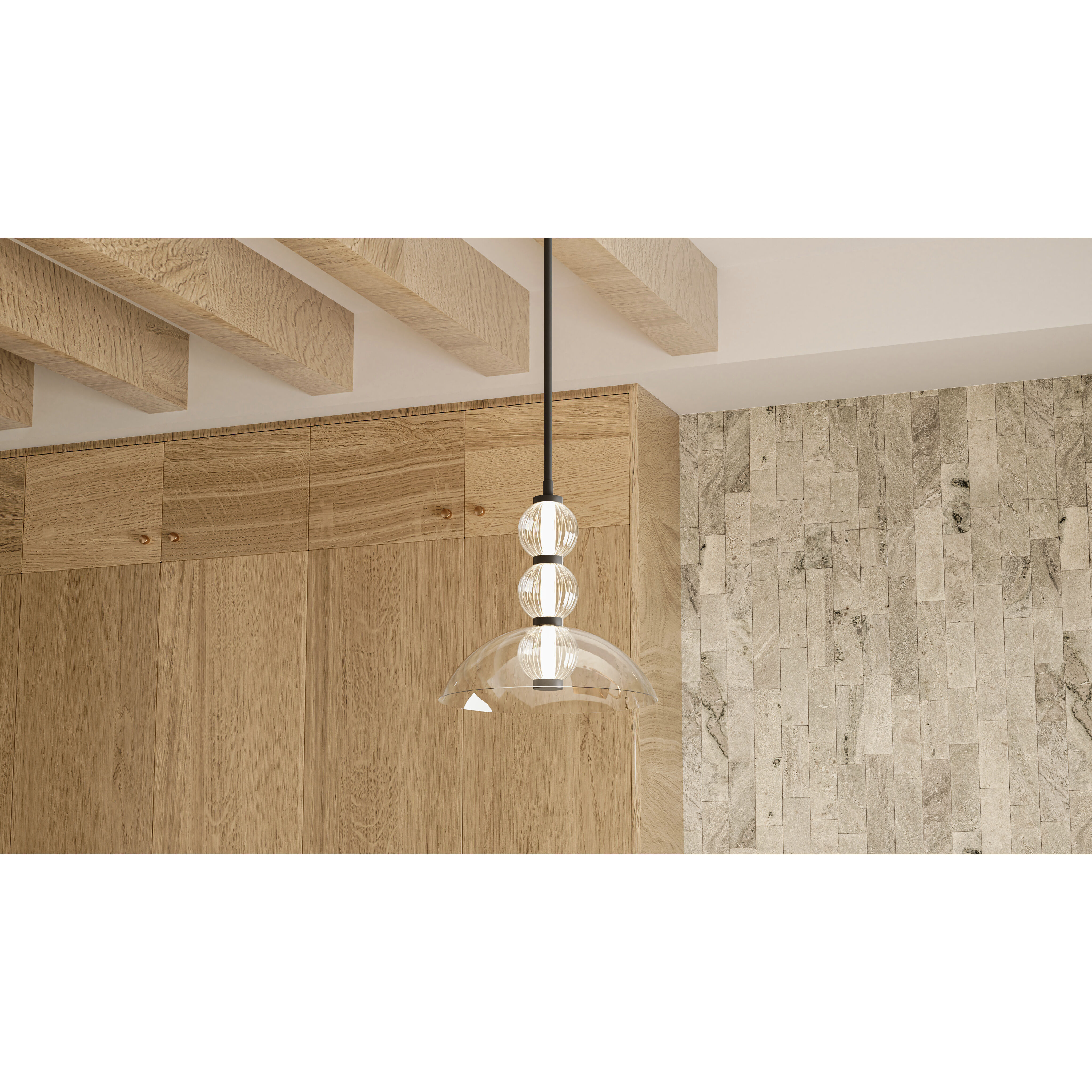 Elway LED 12 inch Matte Black Pendant Ceiling Light