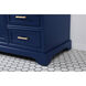 Americana 60 X 22 X 35 inch Blue Vanity Sink Set