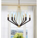 Beckett 6 Light 26 inch Satin Brass & Bronze Chandelier Ceiling Light