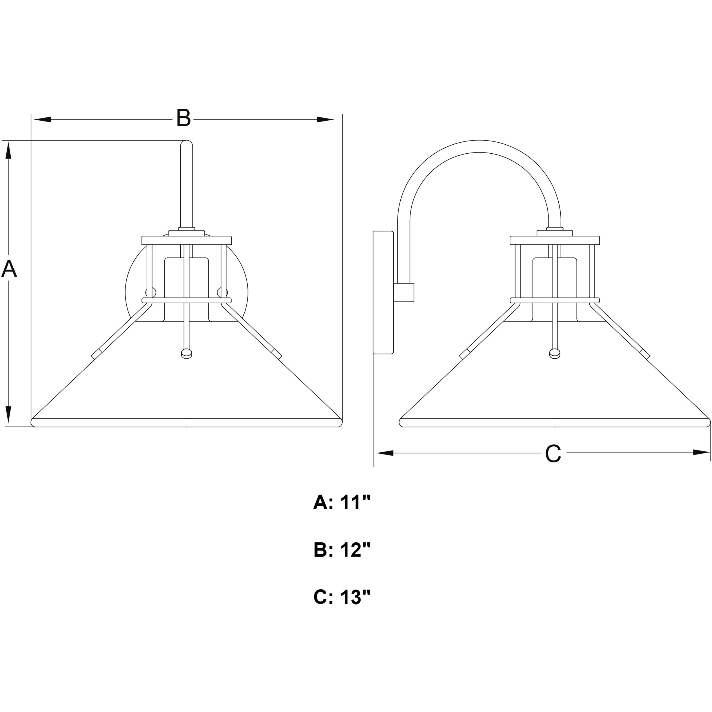 Canton LED 11 inch Matte Black and White Outdoor Wall