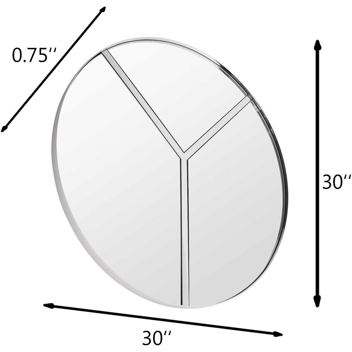 Lyra 30 X 30 inch Polished Nickel and Mirror Accent Mirror, Varaluz Casa