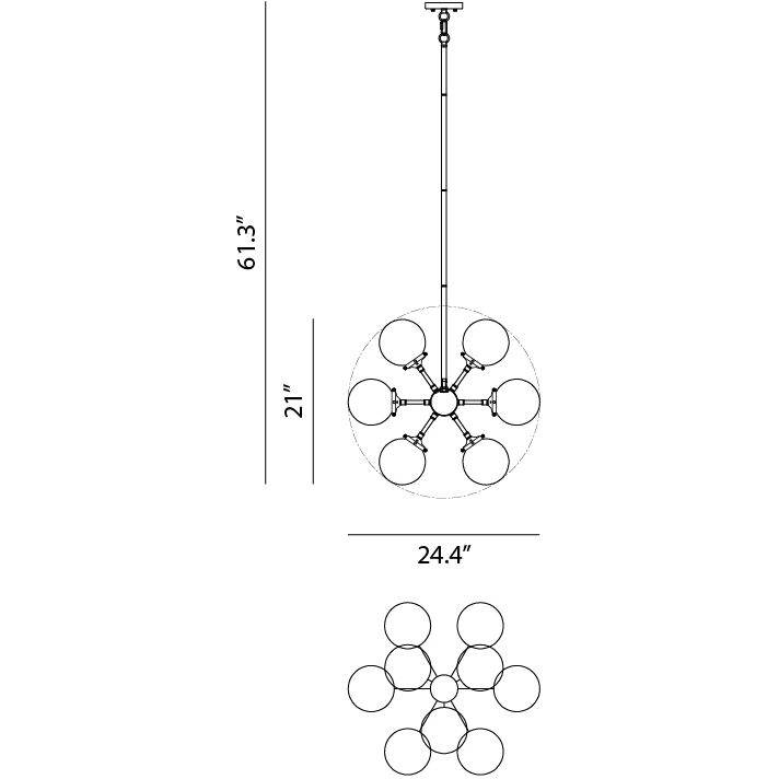 Soleil 12 Light 25 inch Aged Gold Brass Chandelier Ceiling Light in Aged Gold Brass and Opal Glass