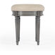 Bernadette Upholstered 18"W Vanity Stool in Gray