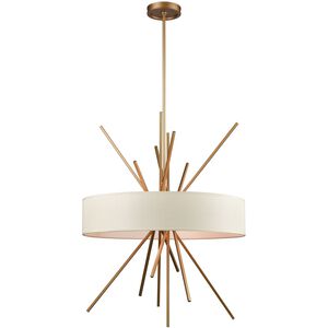 Xenia 5 Light 25 inch Matte Gold Chandelier Ceiling Light