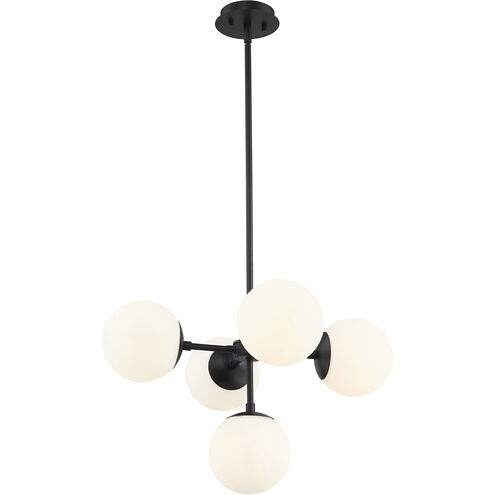 Midnetic 5 Light 22.25 inch Matte Black Pendant Ceiling Light