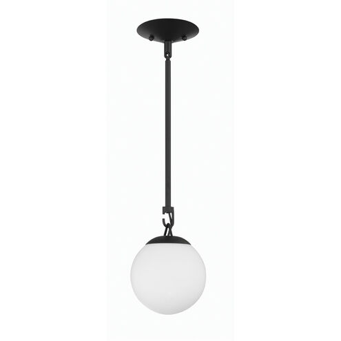 Orion 1 Light 6 inch Flat Black Mini Pendant Ceiling Light