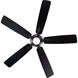 Mykonos 5 60 inch Matte Black Downrod Ceiling Fan in 2700K