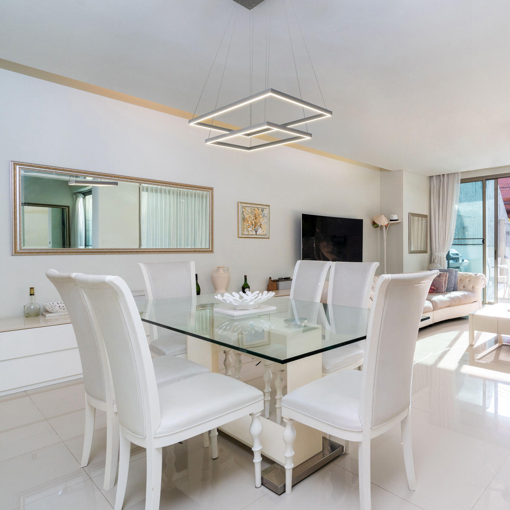 Atria Duo 17.25 inch Silver Chandelier Ceiling Light