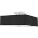 Seren 3 Light 14.25 inch Satin Chrome with Black Semi-Flush Mount Ceiling Light